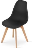Viking Choice KITO - Eetkamerstoelen - set van 2 eettafel stoelen - zwart