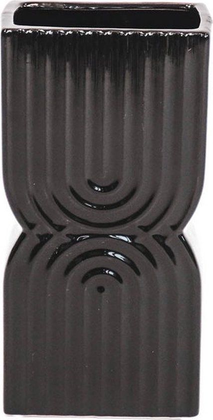 Housevitamin Vaas 'Rainbow' - Zwart - 12.5cm