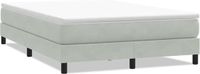 vidaXL Boxspringbed zonder matras, fluweel, lichtgrijs, 160x210 cm