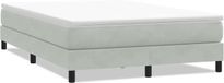 vidaXL Boxspringbed zonder matras, fluweel, lichtgrijs, 160x210 cm
