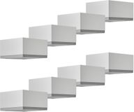 SOTECH 8x meubelpoten MOTEL 65 x 65 mm hoogte 35 mm zilver-look geanodiseerd