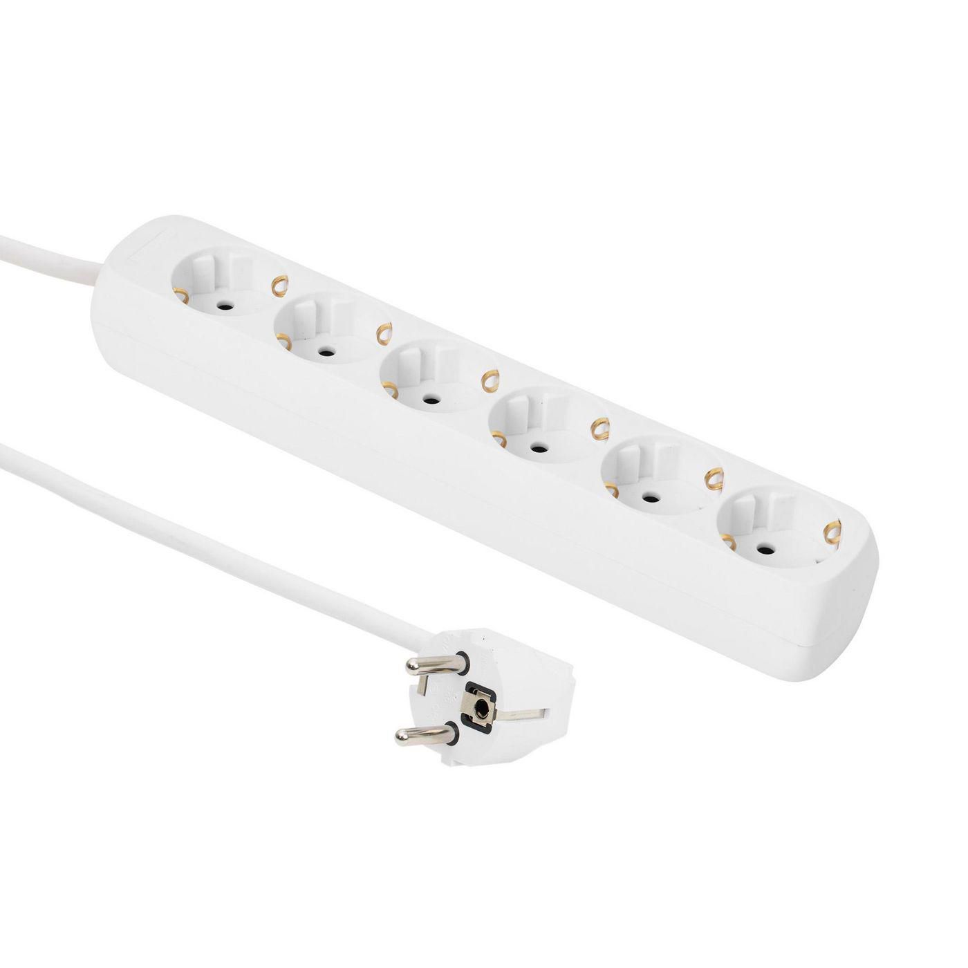 Microconnect GRU0063WA power uitbreiding 3 m 6 AC-uitgang(en) Wit