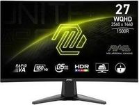 MSI Gaming monitor, MAG 27CQ6F, 27 inch, WQHD, 180Hz, 0.5ms, gebogen VA-paneel