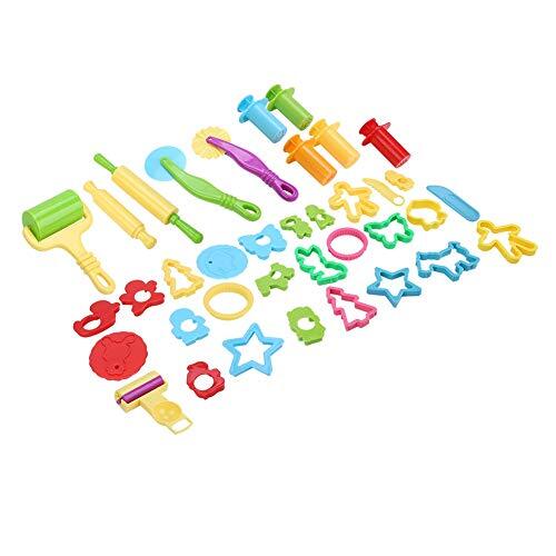 Shanrya Herbruikbare Kleurrijke Plasticene Mal, Kleur Deeg Klei Tool Deeg Klei Tool, 38 stks DIY Deeg Mold Tieners Ambachten voor Kunst voor Kinderen