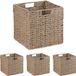 Merkloos Relaxdays Opbergmand Zeegras - Set van 4 - 30x30x30 cm