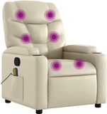vidaXL Massagestoel Kunstleer Crèmekleur