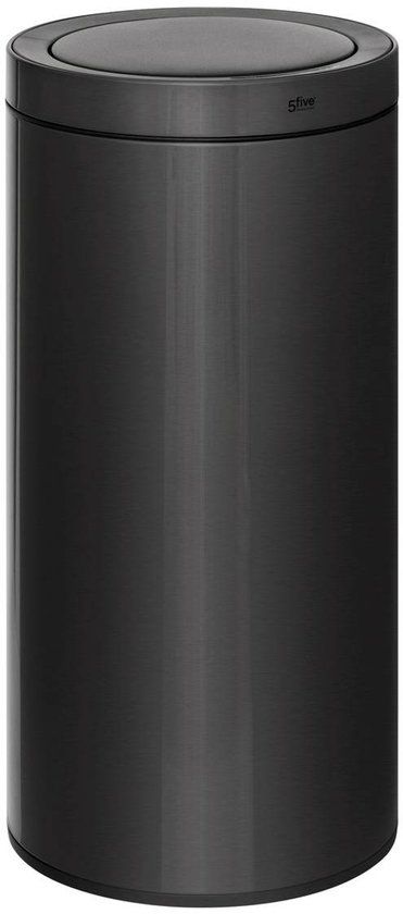 DELTA Automatische Keukenafvalbak van Metaal, 40 L, Noir