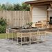 Prolenta Maison Exclusive Tuinset voor buiten, 7-delig, met kussens, mix van beige kleur, gemaakt van polyrotan