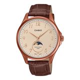 Casio Casio Collection MTP-M110RL-5AVER Horloge - Leer - Rosékleurig - Crème - Ø 41 mm