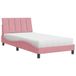 vidaXL Lit avec matelas "Hanko" velours rose 100x200 cm