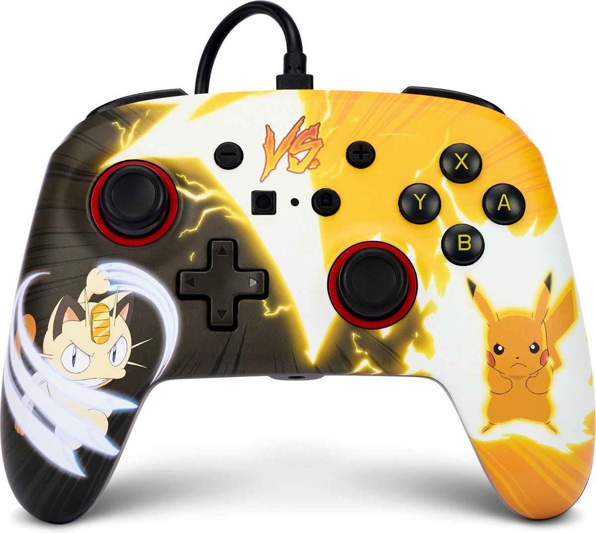 Power A geavanceerde bedrade controller voor Nintendo Switch - Pokémon: Pikachu vs. Meowth