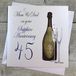 Witte White Cotton Cards A45M verjaardagskaart voor 45e trouwdag, met opschrift "To My Mum and Dad On Your Sapphire Anniversary", handgemaakt, 115 cm