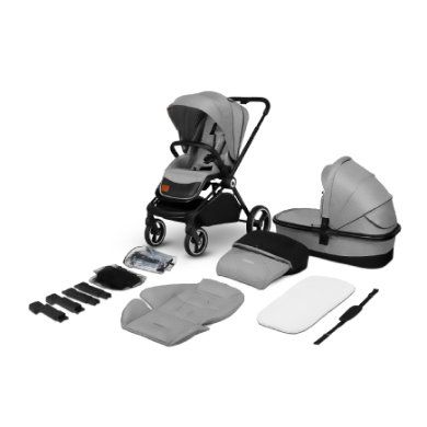 Lionelo Mika 2-in-1 Kinderwagen - Grijs Stone - 5903771701754