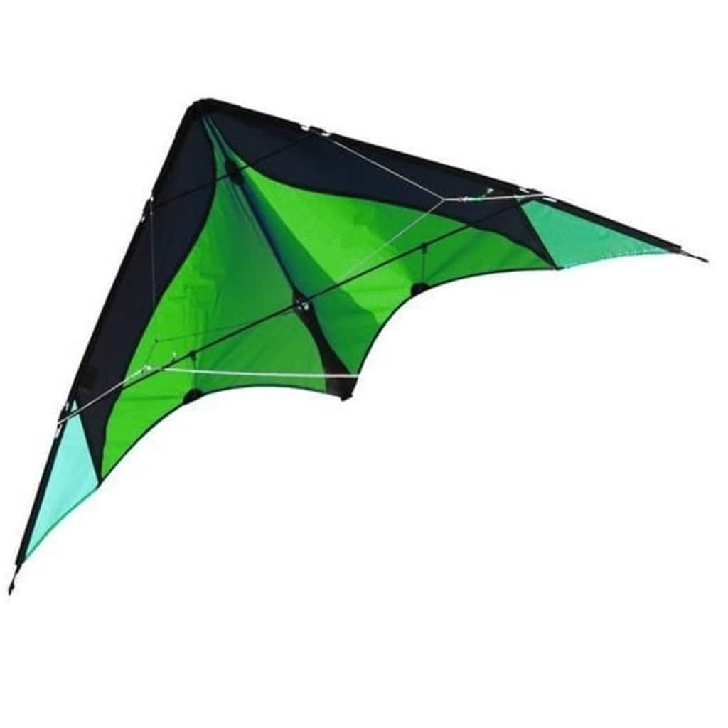 Elliot tweelijnsstuntkite Delta Basic 117 cm groen/zwart