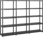 vidaXL Opbergrek 5-laags 213x38x170 cm kunststof zwart