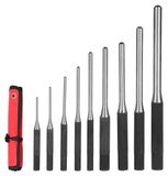 Merkloos Ponsset 9-delig - Ronde Ponsgereedschapsset - Beitel - Opbergtas - 40CR Stalen Constructie - Maten 1/16 tot 5/16 - Ponsgereedschap