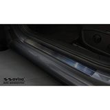 Zwart Avisa Zwart RVS Instaplijsten compatibel met Volkswagen Golf VIII HB/Variant 2020- Brushed Steel 'Lines' - 4-delig