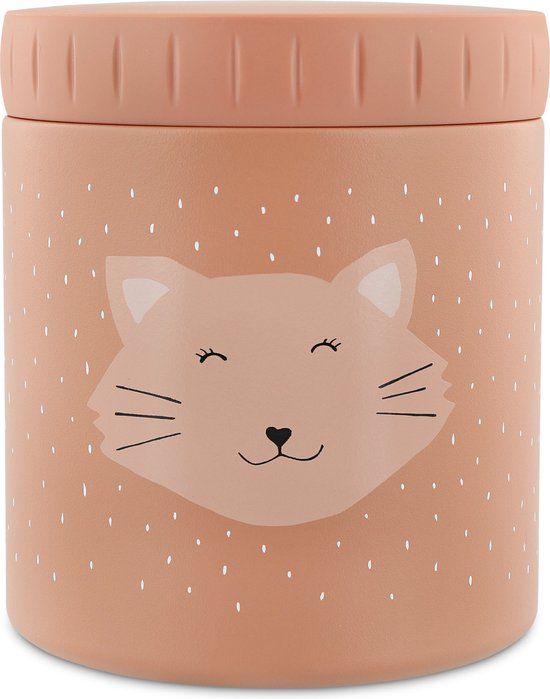 Trixie Thermos container - Mrs. Cat - Thermo lunchpot voor kinderen - 500 ML - RVS Lunchbox - Roze