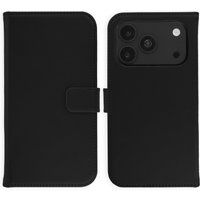 Selencia Echt Leren Bookcase voor de Apple iPhone 18 Pro / 17 Pro - Zwart