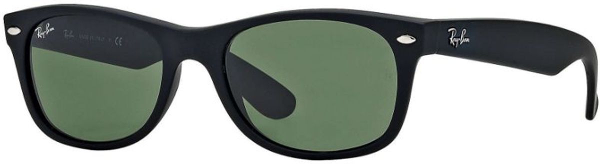 Ray-Ban New Wayfarer - Zonnebril - Black Rubber/ Green - Small