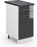 Vicco Fame-Line Keukenonderkast – 40 cm, WB Antraciet Antraciet Hoogglans