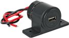Lampa USB opbouwsocket Zwart
