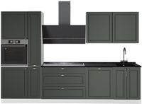 Vicco Complete keukeneenheid Fame-Line, Groen-Goud Landhuis/Wit, 310 cm zonder werkblad