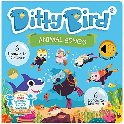 DITTY BIRD Baby Sound Book: Ons Animal Songs Muziekboek voor baby's is het perfecte speelgoed voor 1 jaar oude jongen en 1 jaar oude meisje geschenken. educatief speelgoed voor peuters.