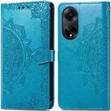 iMoshion Hoesje Oppo A98 - Mandala Bookcase - Turquoise - Met Pasjeshouder