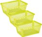 Plasticforte Opbergmand/Kastmandje - 3x - 13 liter - Groen - Kunststof - 26 x 37 x 14 cm