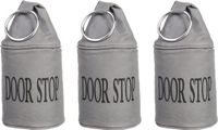 Esschert Design stoppe-porte en toile en tissu gris - 3 pièces