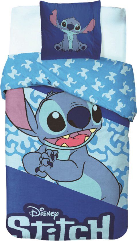 4KidsOnly Lilo & Stitch Dekbedovertrek - 140 x 200 cm - Katoen - Blauw