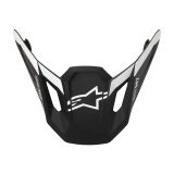 Alpinestars Visière S-M7 Dasher ECE06 Noir Blanc Mat, Taille : Taille Unique