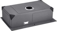 VEVOR Keukenspoelbak Enkele Bak Inbouwspoelbak RVS 68x45x19cm Zwart