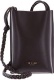 Ted Baker Leren schoudertas Wrylie Woven Strap Mini Crossbody Pouch Wine bruine