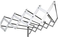 Sauvic Uitschuifbare Waslijn Met Kunststof Coating 10 Stangen 100 Cm Wit