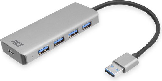 ACT AC6121 USB-A 3.0 Hub - 4-poorts - Grijs