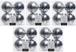 Decoris Kaemingk B.V. 20x Zilveren kunststof kerstballen 10 cm - Mat/glans