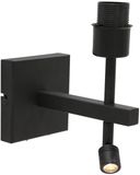 Steinhauer Zwarte wandlamp Stang 2995ZW modern van metaal met leeslamp, geschikt voor binnen