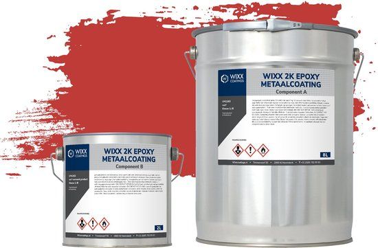 Wixx 2K Epoxy Metaalcoating - 5L - RAL 3020 | Verkeersrood