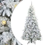 vidaXL Sapin de Noël artificiel articulé avec 300 LED blanc 240 cm PE et PVC