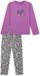 SCHIESSER Pyjama lang Gebloemd Bessenrood Katoen 164