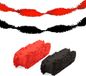 Folat Décoration Fête Guirlandes - Combi Set - Rouge et Noir - 24 Mètre - Papier Crêpé