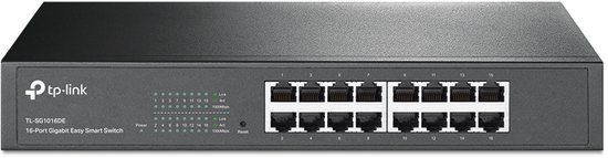 TP-Link TL-SG1016DE Managed L2 Gigabit Ethernet Netwerkswitch Zwart