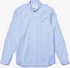 Lacoste Chemise Coupe Regular Homme Bleu Clair Coton Manches Longues à Carreaux EU40