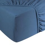 DoubleDry Hoeslaken Flanel 100% Zacht Katoen - Tweepersoons 180x200 cm - Rondom Elastiek - Petrol