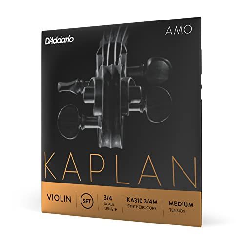 D'Addario Kaplan Amo Violin String Set, 3/4 Size, Medium Tension