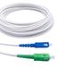 Elfcam® - 10m glasvezelkabel/verlengkabel (Freebox) - single mode SC-APC naar SC-UPC - versterkt schild en connector - zeer betrouwbaar verlies - wit, (10M)