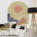 Ambiance Sticker Vliesbehang, voorgelijmd, Abstract Desert World Window, 105x90cm
