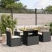 Maison Exclusive - Ensemble de meubles de jardin 6 pièces avec canapé et coussins, noir, en polyrotin